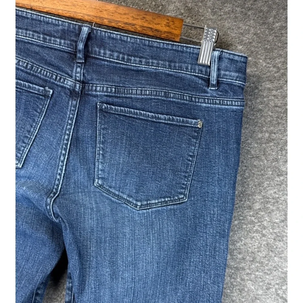 J. Jill Slim Boyfriend Jeans Women 8 Petite Blue Straight Leg Stretch Denim